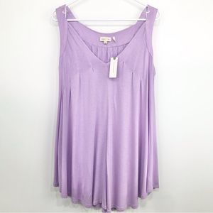 Anthropologie Meadow Rue NEW Lilac V Neck Tank Blouse